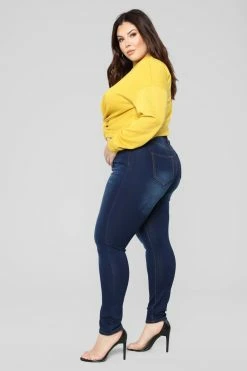 Fashion Nova Jessica Skinny Jeans - Dark Denim