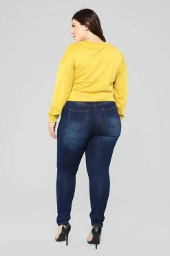 Fashion Nova Jessica Skinny Jeans - Dark Denim