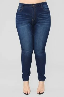 Fashion Nova Jessica Skinny Jeans - Dark Denim