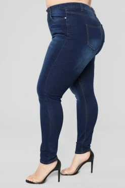 Fashion Nova Jessica Skinny Jeans - Dark Denim