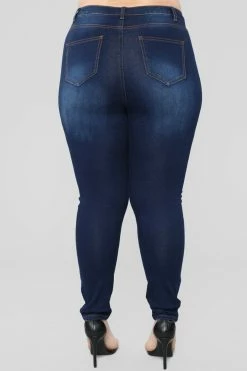 Fashion Nova Jessica Skinny Jeans - Dark Denim