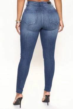 Fashion Nova Serenity Super Stretch Skinny Jeans - Dark Denim