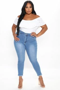 Best deal 🔥 Fashion Nova On The Fray Ankle 👖 Jeans - Medium Blue Wash ⭐ 18 Fashion Nova On The Fray Ankle Jeans - Medium Blue Wash