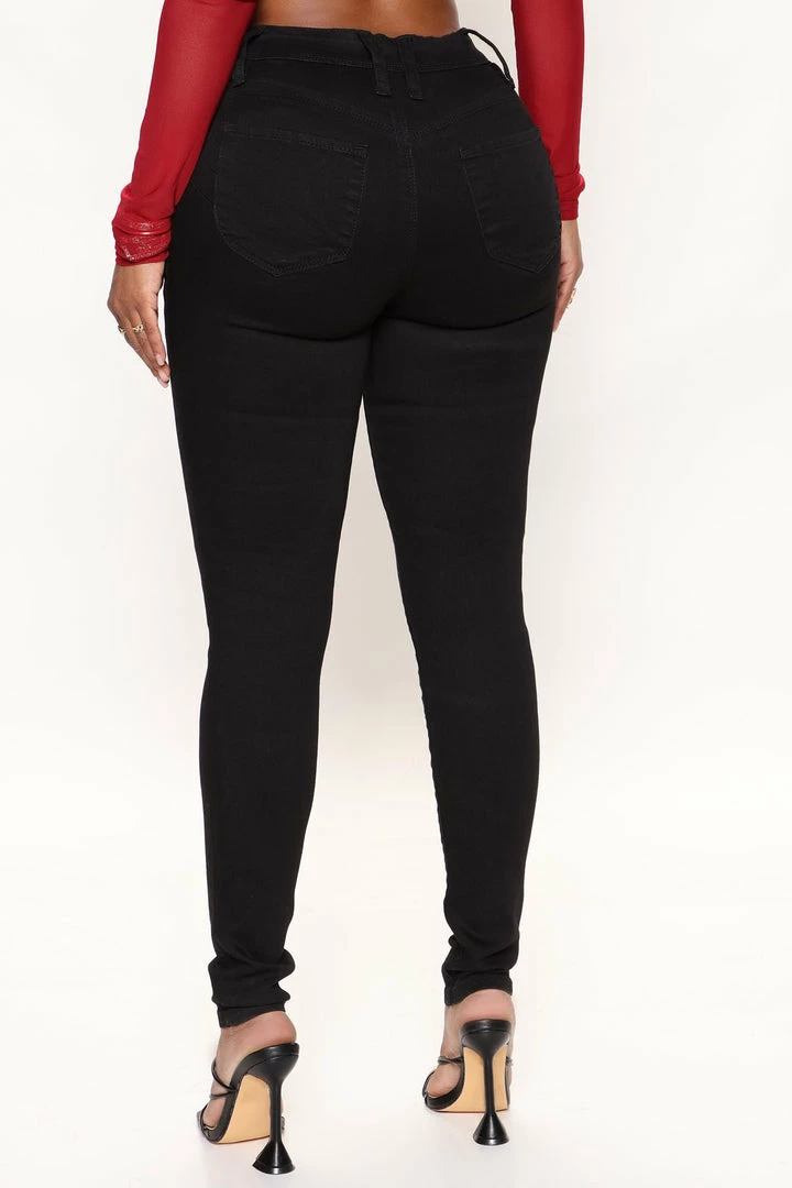 Fashion Nova Get You Alone Booty Lifter Skinny Jeans - Black