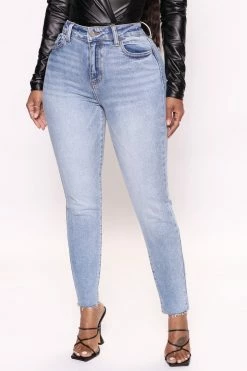 Fashion Nova Echo Park High Rise Skinny Jeans - Light Blue Wash