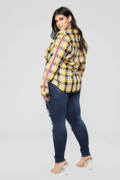 Fashion Nova Skinny Jeans On The Level High Rise Distressed Jeans - Dark Denim