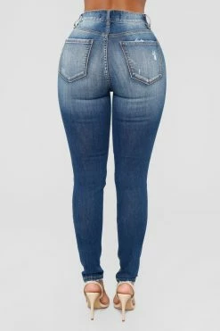 Fashion Nova Don't Believe It Skinny Jeans - Dark Denim