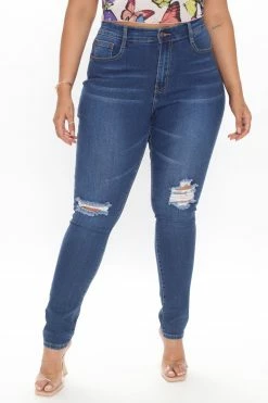 Fashion Nova Skinny Jeans Teenage Fever Jeans - Dark