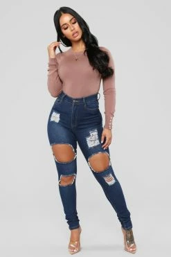 Fashion Nova Needing Something Jeans - Dark Denim