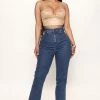 Fashion Nova Tie 'Em Up Boyfriend Jeans - Medium Blue Wash