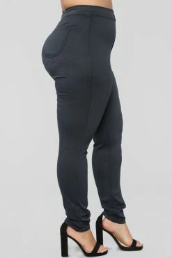 Fashion Nova Skinny Jeans Super High Waist Denim Skinnies - Charcoal