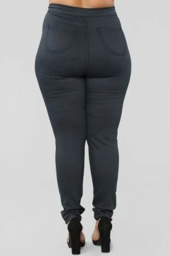 Fashion Nova Skinny Jeans Super High Waist Denim Skinnies - Charcoal