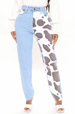 Fashion Nova Got Moooves Non Stretch Mom Jeans - Brown/combo