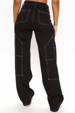 Cheap ๐ Fashion Nova Reality Check Straight Leg Utility ๐ Jeans - Black โ 14 Fashion Nova Reality Check Straight Leg Utility Jeans - Black