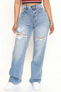 Fashion Nova Baggy Jeans Girl Crush 90's Dad Jeans - Medium Wash