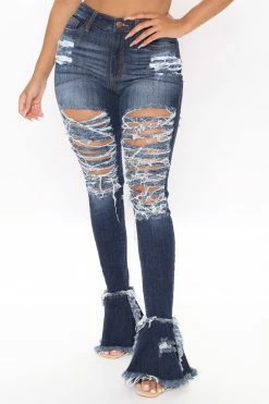 Cheap โ Fashion Nova Flare ๐ Jeans Fray What You Mean Flare Leg ๐ Jeans - Dark Wash โจ 16 Fashion Nova Flare Jeans Fray What You Mean Flare Leg Jeans - Dark Wash