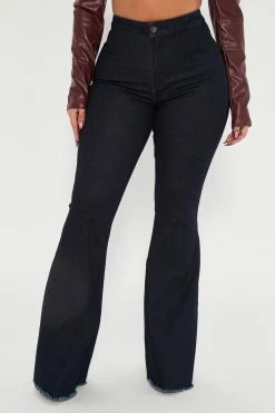 Fashion Nova New Dimension Stretch Flare Jeans - Dark Wash
