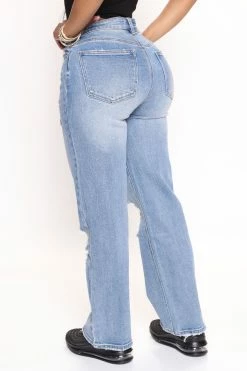 Fashion Nova Dancer Straight Leg Jeans - Medium Wash