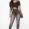 Flash Sale ๐ Fashion Nova Way Too High Rise Skinny ๐ Jeans - Black โญ 2 Fashion Nova Way Too High Rise Skinny Jeans - Black