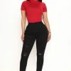 Fashion Nova Skinny Jeans Give It Up Booty Lifter Skinny Jean - Black