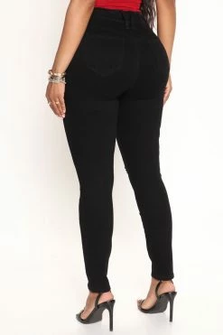 Fashion Nova Skinny Jeans Give It Up Booty Lifter Skinny Jean - Black