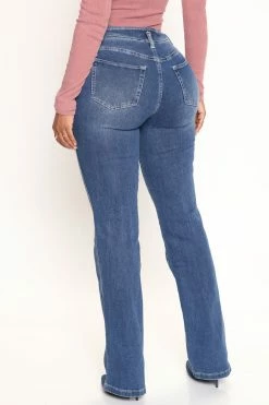 Fashion Nova San Fran Stretch Straight Leg Jeans - Dark Denim