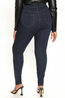 Fashion Nova Tall Classic High Waist Skinny Jeans - Dark Denim
