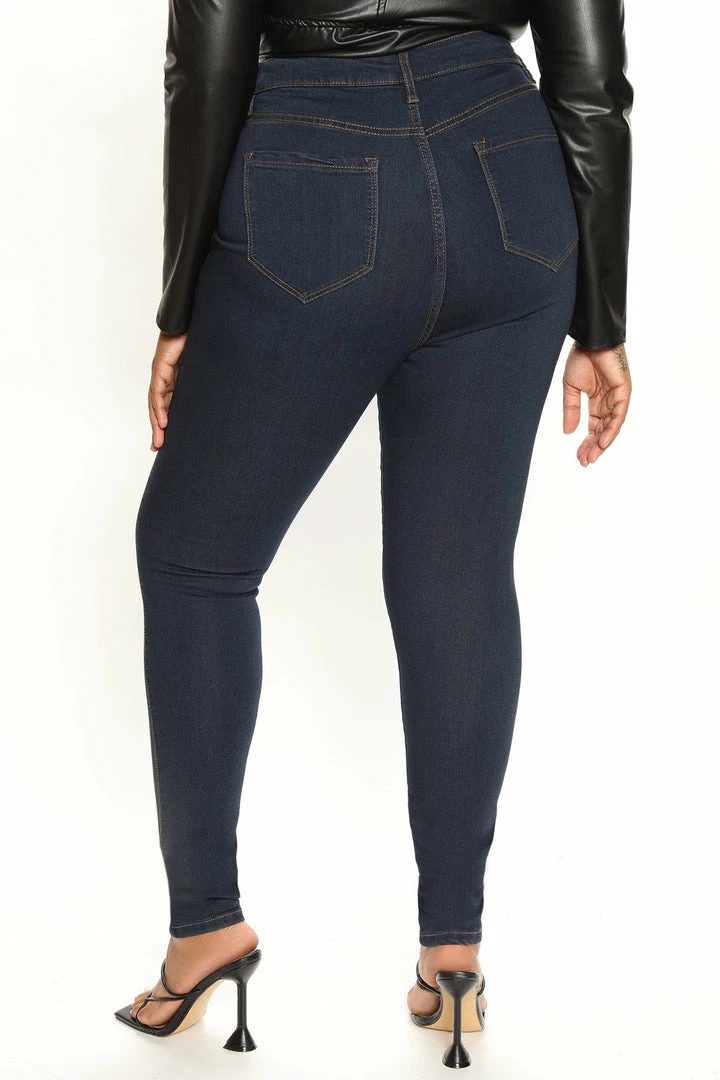 Fashion Nova Tall Classic High Waist Skinny Jeans - Dark Denim