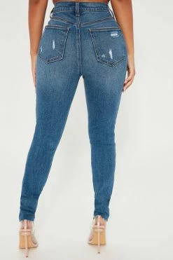 Fashion Nova Crossover Curvy Skinny Jeans - Medium Wash