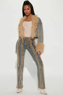 Fashion Nova Mood Forever Straight Leg Jeans - Medium Wash