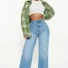 Fashion Nova Sienna Release Hem Wide Leg Jeans - Medium Wash