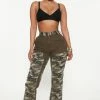 Fashion Nova Eye To Eye Zero Stretch Carpenter Jeans - Camouflage
