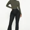 Fashion Nova Sweet Love Story Pull On Flare Jeans - Black
