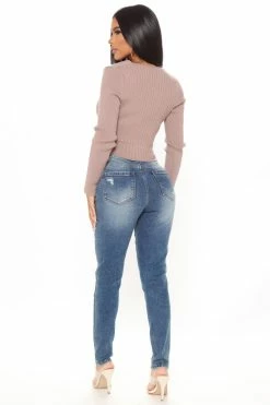 Fashion Nova Cambridge Vintage Stretch Ripped Skinny Jeans - Dark Wash