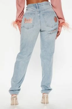 Fashion Nova Sweet As A Peach Mom Jeans - Light Wash