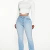 Fashion Nova Weekender Release Hem Bootcut Jeans - Light Wash