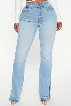 Fashion Nova Weekender Release Hem Bootcut Jeans - Light Wash