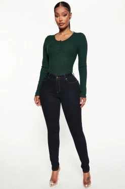 Fashion Nova Believe In Magic High Rise Skinny Jeans - Dark Wash