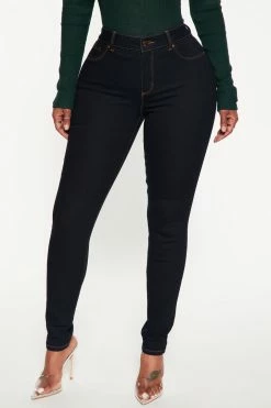 Fashion Nova Believe In Magic High Rise Skinny Jeans - Dark Wash