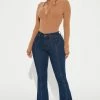 Fashion Nova Heartstrings Flare Jeans - Dark Wash