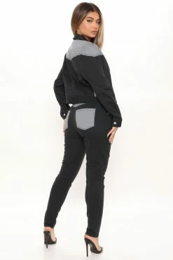 Fashion Nova Playin' Hard To Get Skinny Jeans - Black/combo