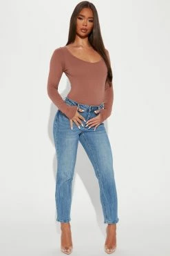 Fashion Nova Heaven Sent Boyfriend Jeans - Medium Blue Wash