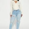 Fashion Nova Skinny Jeans Hannah High Rise Jeans - Light Blue Wash