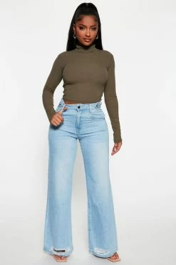 Fashion Nova Gwyneth Wide Leg Jeans - Medium Wash