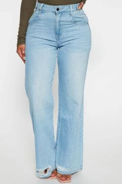 Fashion Nova Gwyneth Wide Leg Jeans - Medium Wash