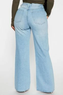 Fashion Nova Gwyneth Wide Leg Jeans - Medium Wash