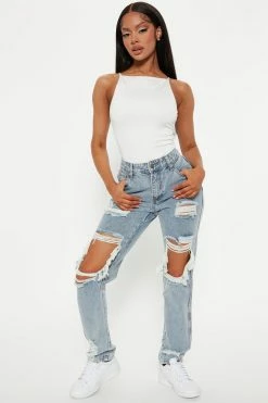 Best Pirce ๐ Fashion Nova Feed My Ego Slouch Fit ๐ Jeans - Light Blue Wash ๐งจ 16 Fashion Nova Feed My Ego Slouch Fit Jeans - Light Blue Wash
