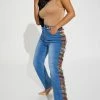 Fashion Nova Straight Leg Jeans Wanderlust Jeans - Light Blue Wash