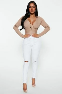 Fashion Nova Petite Canopy Jeans - White