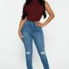 Fashion Nova Petite Our Favorite High Rise Skinny Jeans - Medium Blue Wash